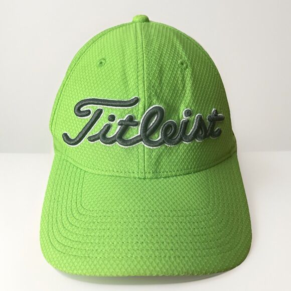 Titleist Tour Hat FJ Pro V1 Fitted A-Flex M/L Neon Green Cap Golf - Picture 1 of 8